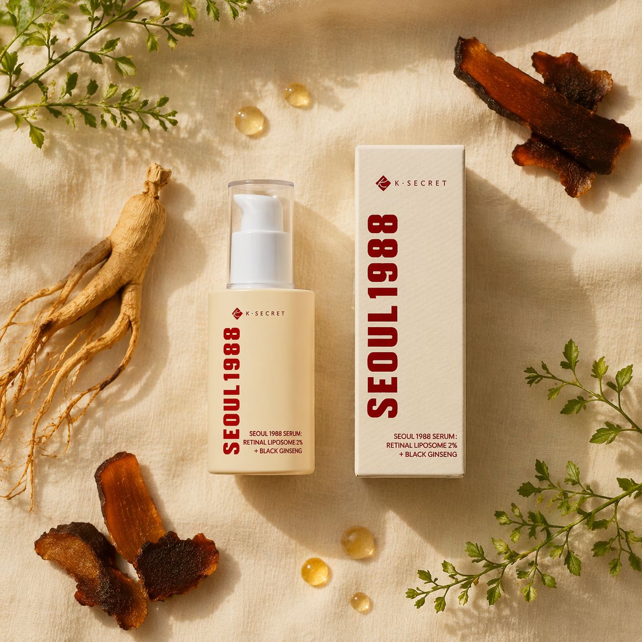K-Secret Seoul 1988 Retinal Liposome 2% + Black Ginseng Serum