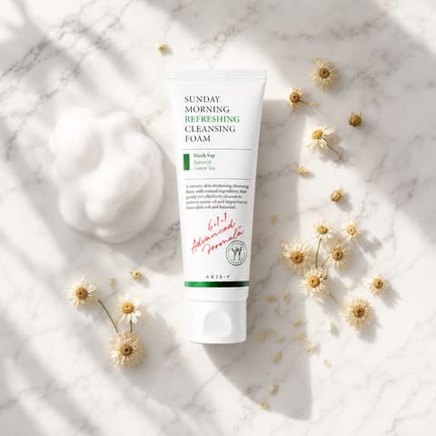 Axis-Y Sunday Morning Refreshing Cleansing Foam 120ml - Korean gentle cleansing foam